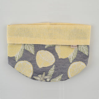 PORTAPANE IN TESSUTO DOUBLE FACE - LIMONCELLO