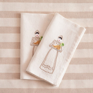 PIANI NOBILI - 2er Set bestickte Servietten