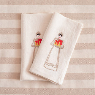 PIANI NOBILI - 2er Set bestickte Servietten