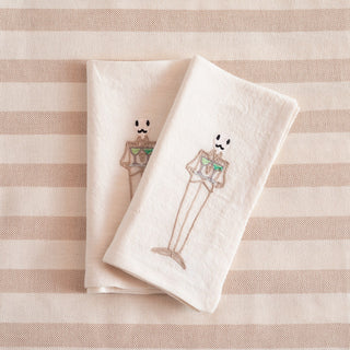 PIANI NOBILI - 2er Set bestickte Servietten