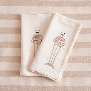 PIANI NOBILI - 2er Set bestickte Servietten