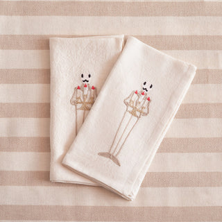 PIANI NOBILI - 2er Set bestickte Servietten