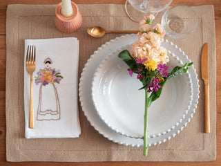 PIANI NOBILI - 2er Set bestickte Servietten