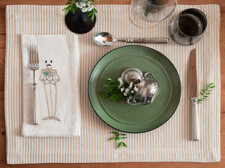 PIANI NOBILI - 2er Set bestickte Servietten