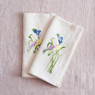 PRATO FIORITO - 2er Set bestickte Servietten