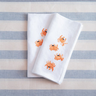 RIVIERA - 2er Set bestickte Servietten