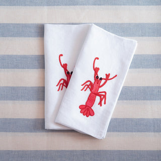 RIVIERA - 2er Set bestickte Servietten