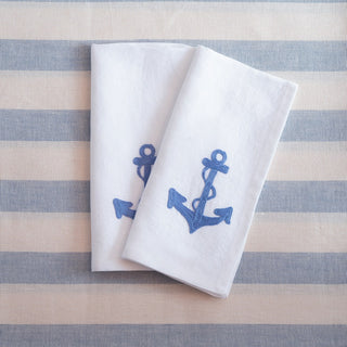 RIVIERA - 2er Set bestickte Servietten