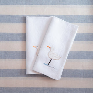 RIVIERA - 2er Set bestickte Servietten