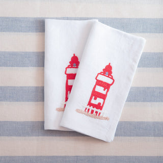 RIVIERA - 2er Set bestickte Servietten