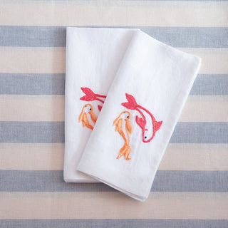 RIVIERA - 2er Set bestickte Servietten