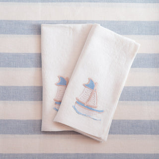 RIVIERA - 2er Set bestickte Servietten