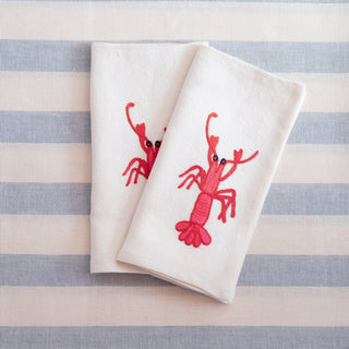 RIVIERA - 2er Set bestickte Servietten