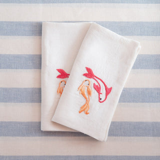 RIVIERA - 2er Set bestickte Servietten