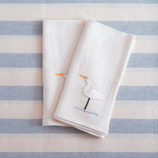 RIVIERA - 2er Set bestickte Servietten