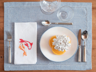 RIVIERA - 2er Set bestickte Servietten