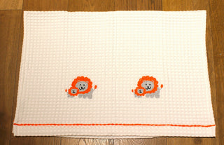 LEONI - Asciugamano Nido d'ape ricamato