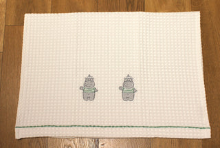 SAILOR HIPPO - Embroidered Waffel Towel