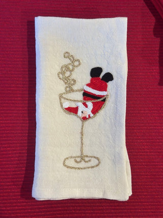 TOVAGLIOLO NATALIZIO -  Set di 2 tovaglioli ricamati