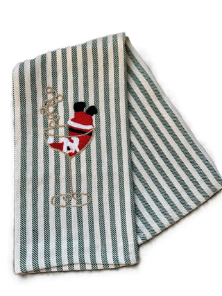 SANTA DRINKS CHAMAPGNE - POMELO KITCHEN TOWEL