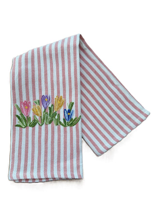 CROCUS - BESTICKTES GESCHIRRTUCH 