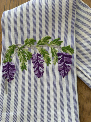 WISTERIA - EMBROIDERED KITCHEN TOWEL