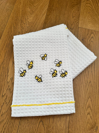 BEES - Embroidered Waffel Towel