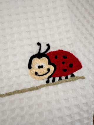 LADYBIRDS - Embroidered Waffel Towel
