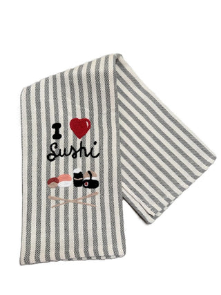 I LOVE SUSHI - EMBROIDERED POMELO KITCHEN TOWEL