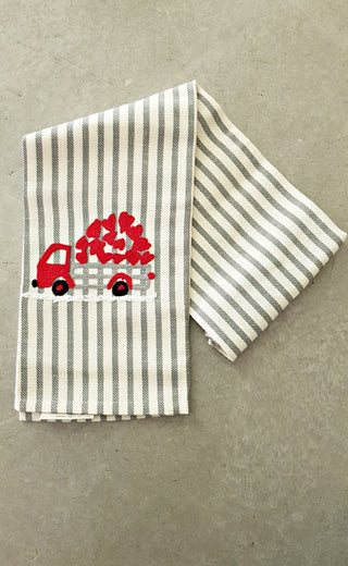 TRUCK WITH HEARTS - Kitchen Towel