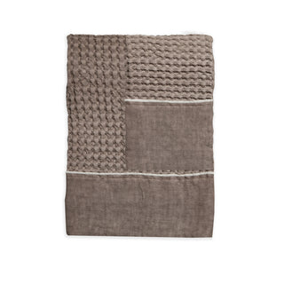WAFFLE TOWELS WITH PUNTO PERUGIA STITCHING 