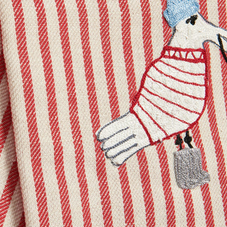 SEAGULL WITH PIPE - Embroidered Kitchen Towel