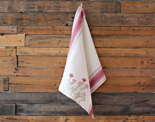 Mauve flowers - Kitchen towel
