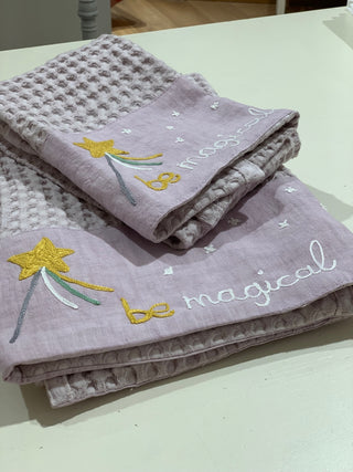 BE MAGICAL - Coppia di asciugamani in morbido Nido d'ape