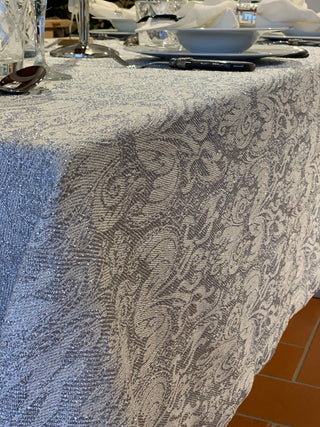 Lurex silver lily - Festive tablecloth