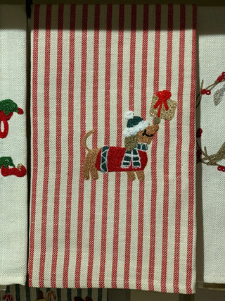 CHRISTMAS DOG - POMELO KITCHEN TOWEL 