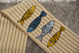COLORED FISH - KITCHEN TOWEL MELOGRANO