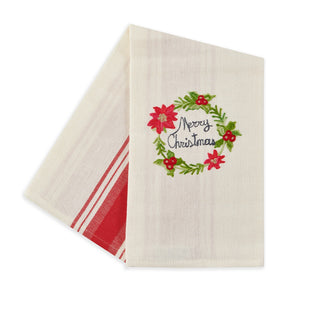 MERRY CHRISTMAS - Embroidered kitchen towel