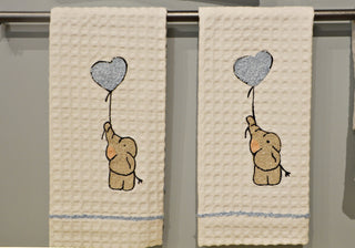 ELEPHANT WITH HEART - GUEST TOWEL