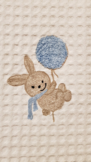 BUNNY WITH BALLOON - GUEST TOWEL